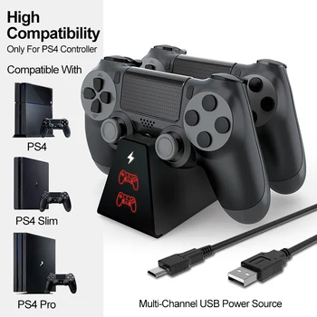 Žaidimo Kontrolė Baterijos Kroviklis Sony PS4 Pro Plonas Įkrovimo Dokas Play Station Playstation PS Dualshock 4 Valdytojas Paramos Bazės