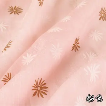 Žakardo Gėlių Medvilnės Audinio Japonų Stiliaus Slub Siuvimo Audinio Siuvimo Suknelė TJ2636