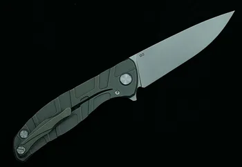 Žalioji erškėčių F95 sulankstomas peilis D2 peiliukų titano lydinio rankena lauko kempingas medžioklės kišenėje virtuvinis peilis vaisių peilis EDC įrankis