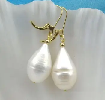 Žavinga 10-kaip 14mm AAA Akoya baltos spalvos natūralių perlų auskarai