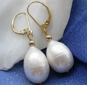 Žavinga 10-kaip 14mm AAA Akoya baltos spalvos natūralių perlų auskarai