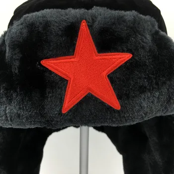Žiemos Skrybėlę Bombonešis Skrybėlę vyrams, moterims, pentagram Lei Feng Žiemos Skrybėlę Aviatorius Lauko Ausų Atvartais Bombonešis Bžūp Įrodymas, Trapper rusijos Skrybėlę