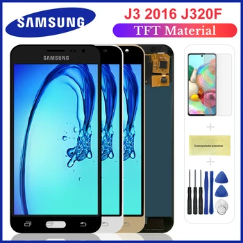 Žindukų J320 LCD Samsung Galaxy j3 skyrius J320 J320F SM-J320F 2016 Ekranas Jutiklinis Ekranas skaitmeninis keitiklis Asamblėjos Pakeitimo Dovana